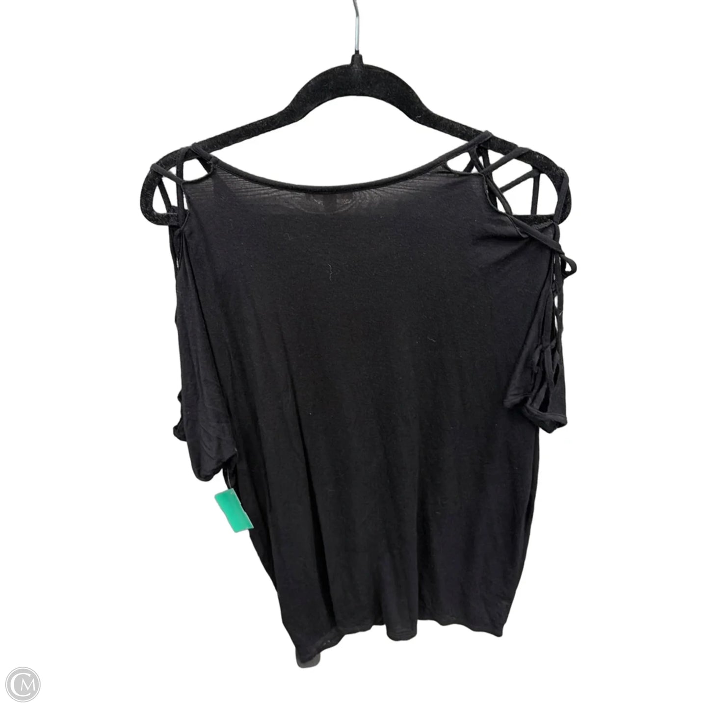 Top Short Sleeve By Zenana Outfitters In Black, Size: M