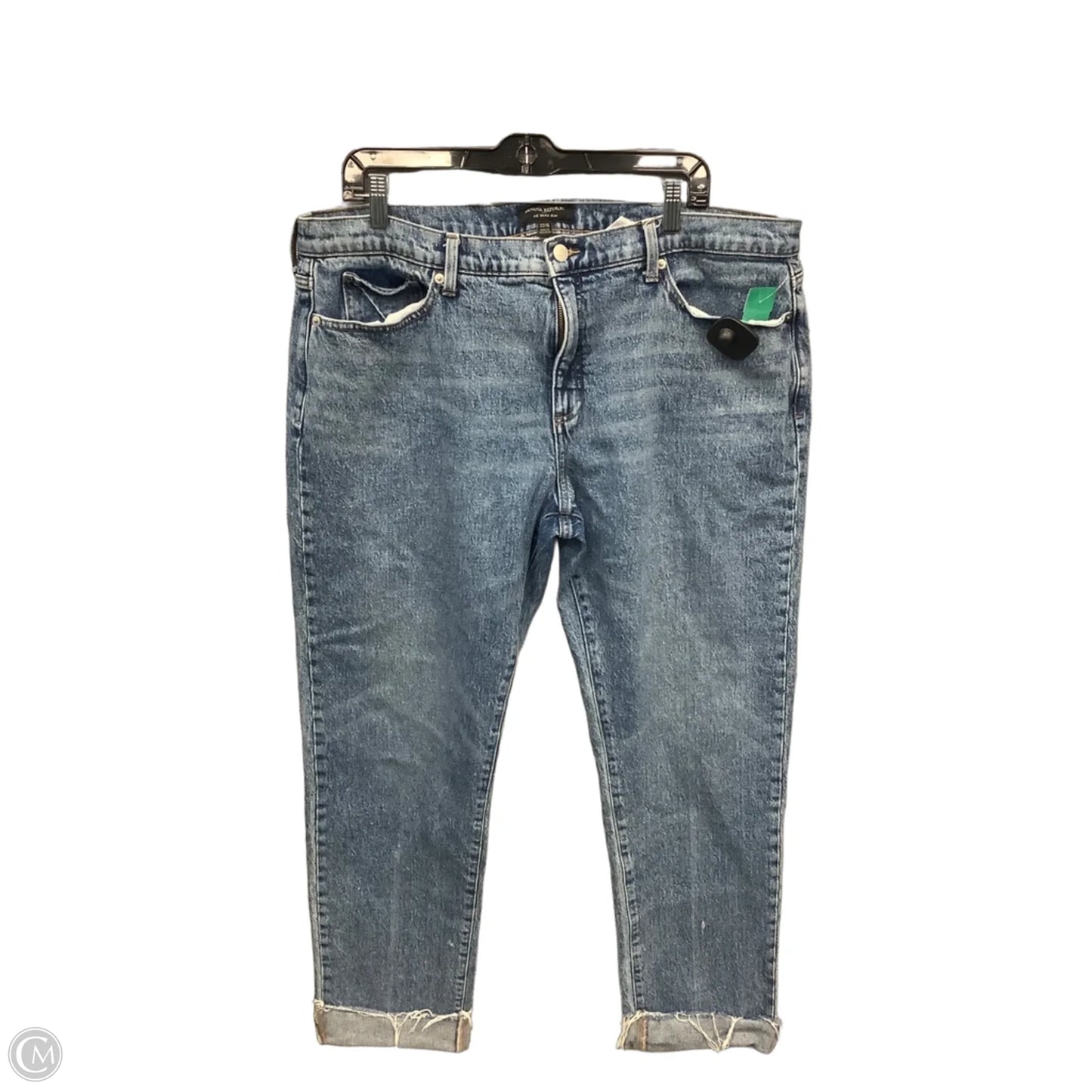 Jeans Straight By Banana Republic In Blue Denim, Size: 16
