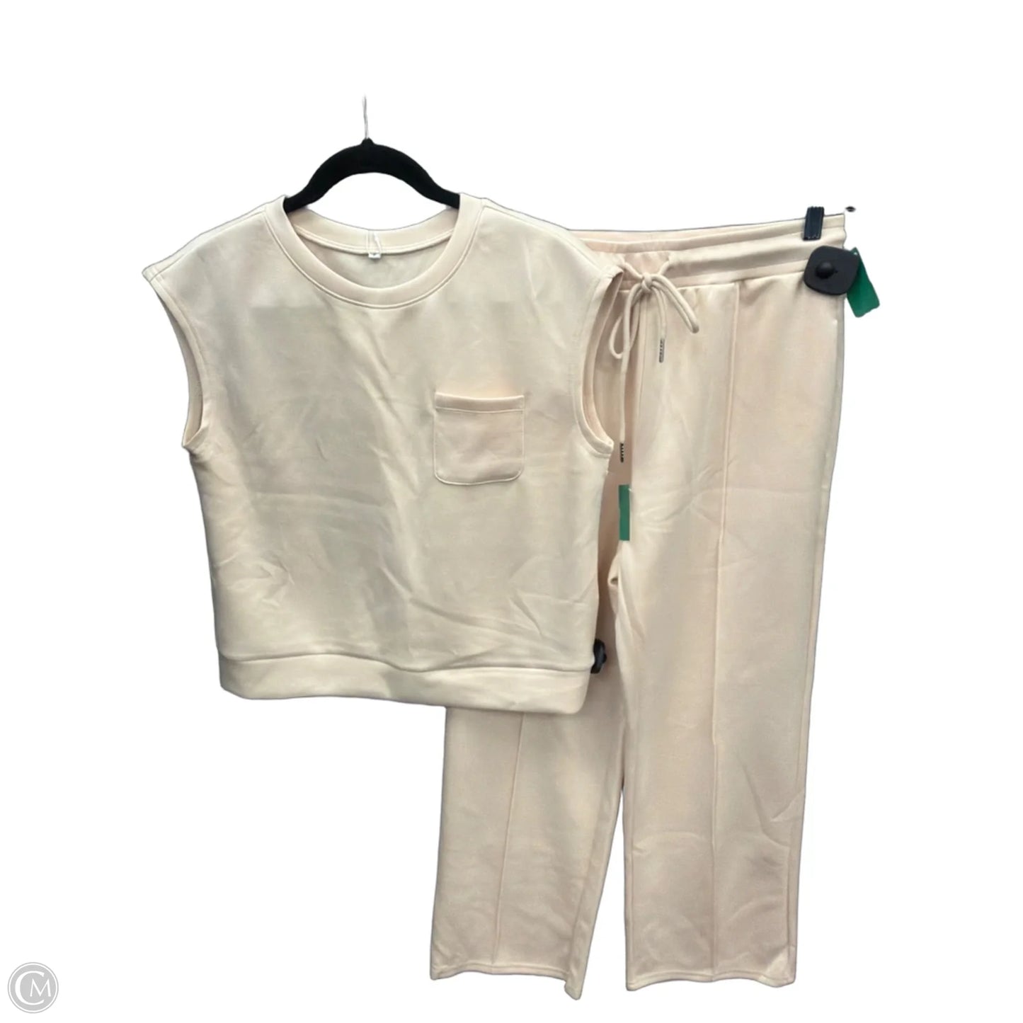 Pants Set 2pc By Anrabess In Cream, Size: S