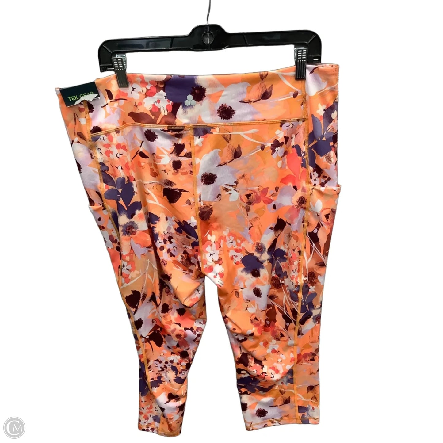 Athletic Capris By Tek Gear In Orange, Size: 2x