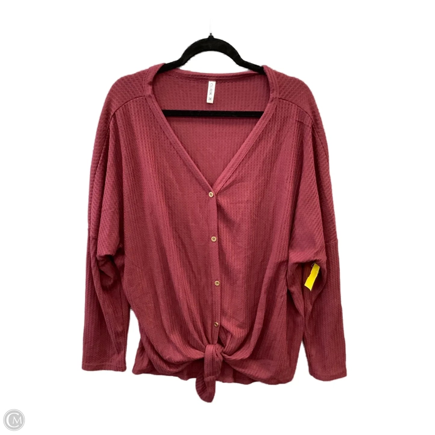 Top Long Sleeve By Clothes Mentor In Red, Size: 3x