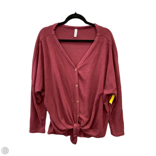 Top Long Sleeve By Clothes Mentor In Red, Size: 3x