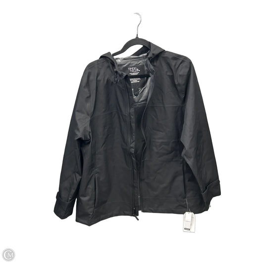 Jacket Windbreaker By Time And Tru In Black, Size: Xl