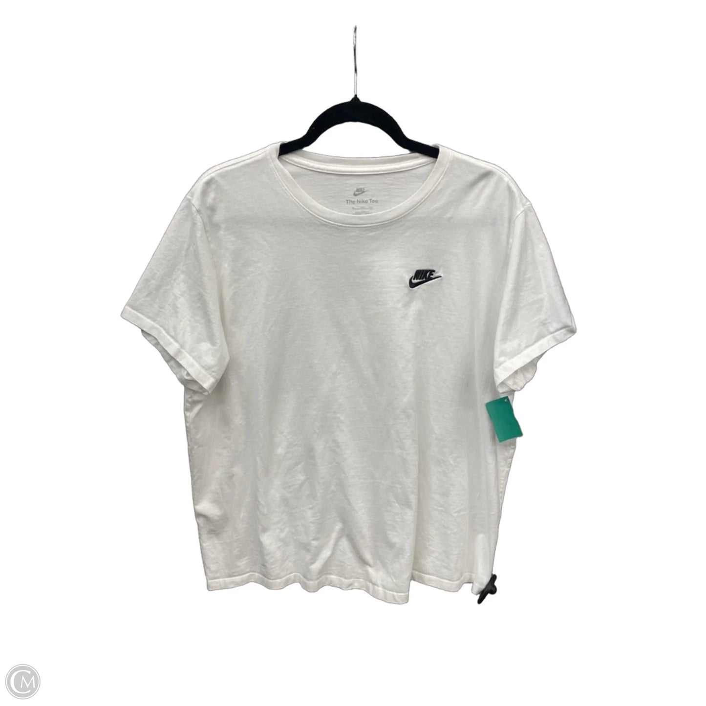 Athletic Top Short Sleeve By Nike In White, Size: Xxl