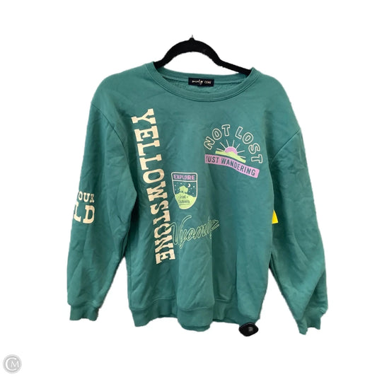 Sweatshirt Crewneck By Clothes Mentor In Green, Size: S