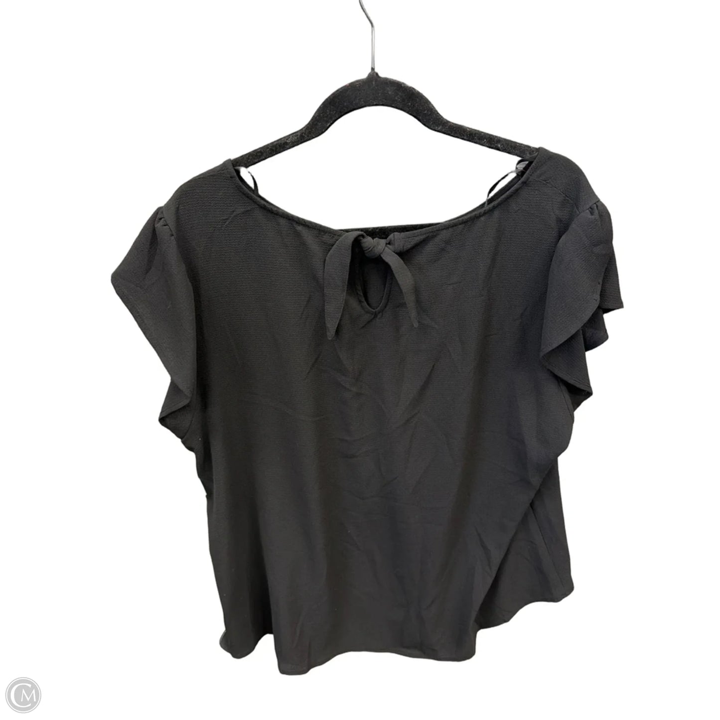 Top Short Sleeve By Clothes Mentor In Black, Size: 3x