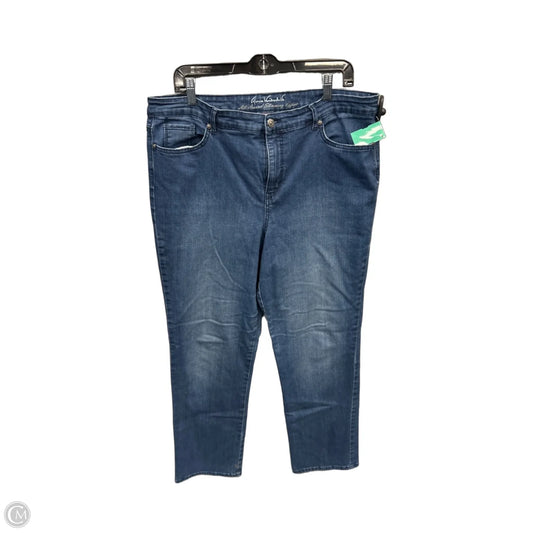Jeans Straight By Gloria Vanderbilt In Blue Denim, Size: 16