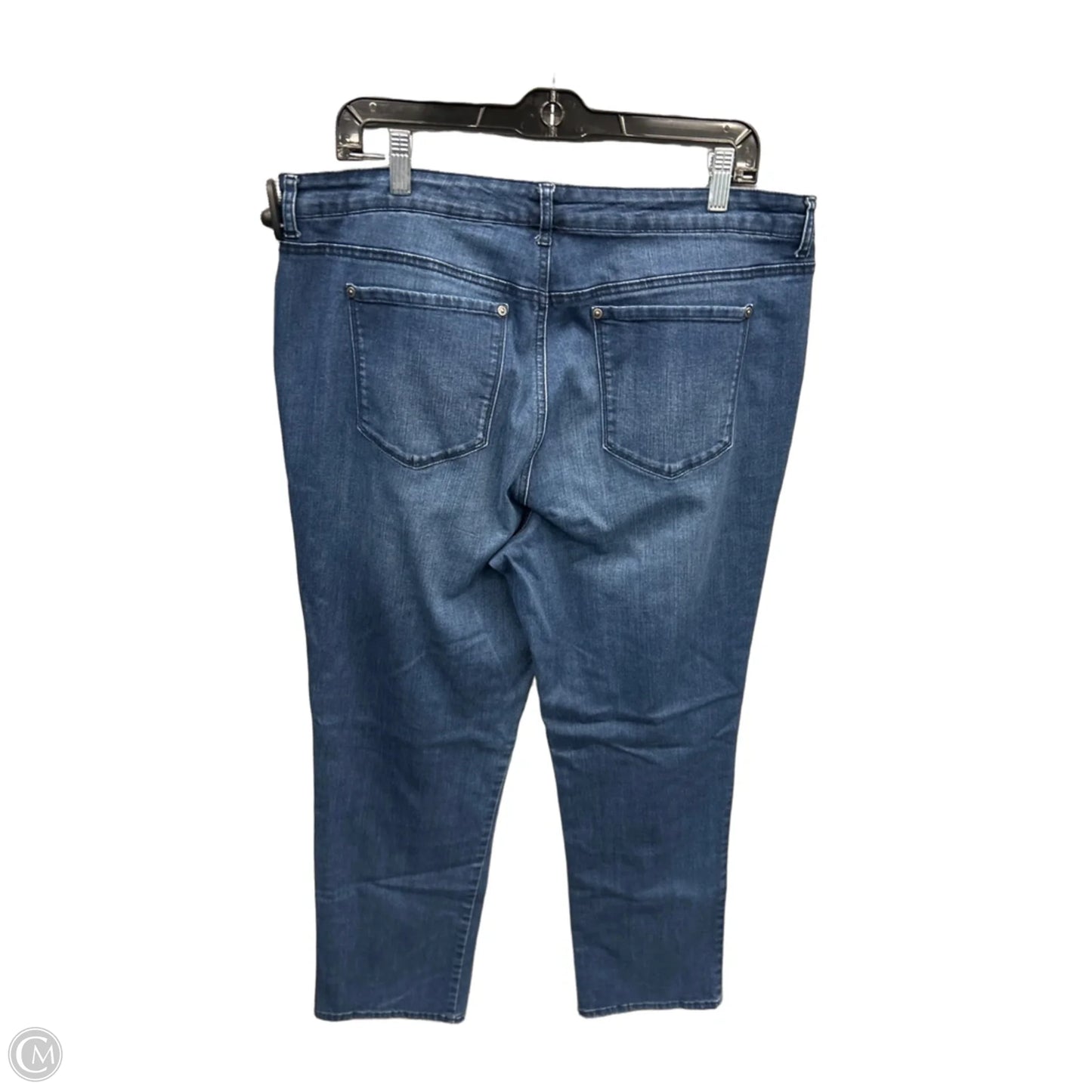 Jeans Straight By Gloria Vanderbilt In Blue Denim, Size: 16