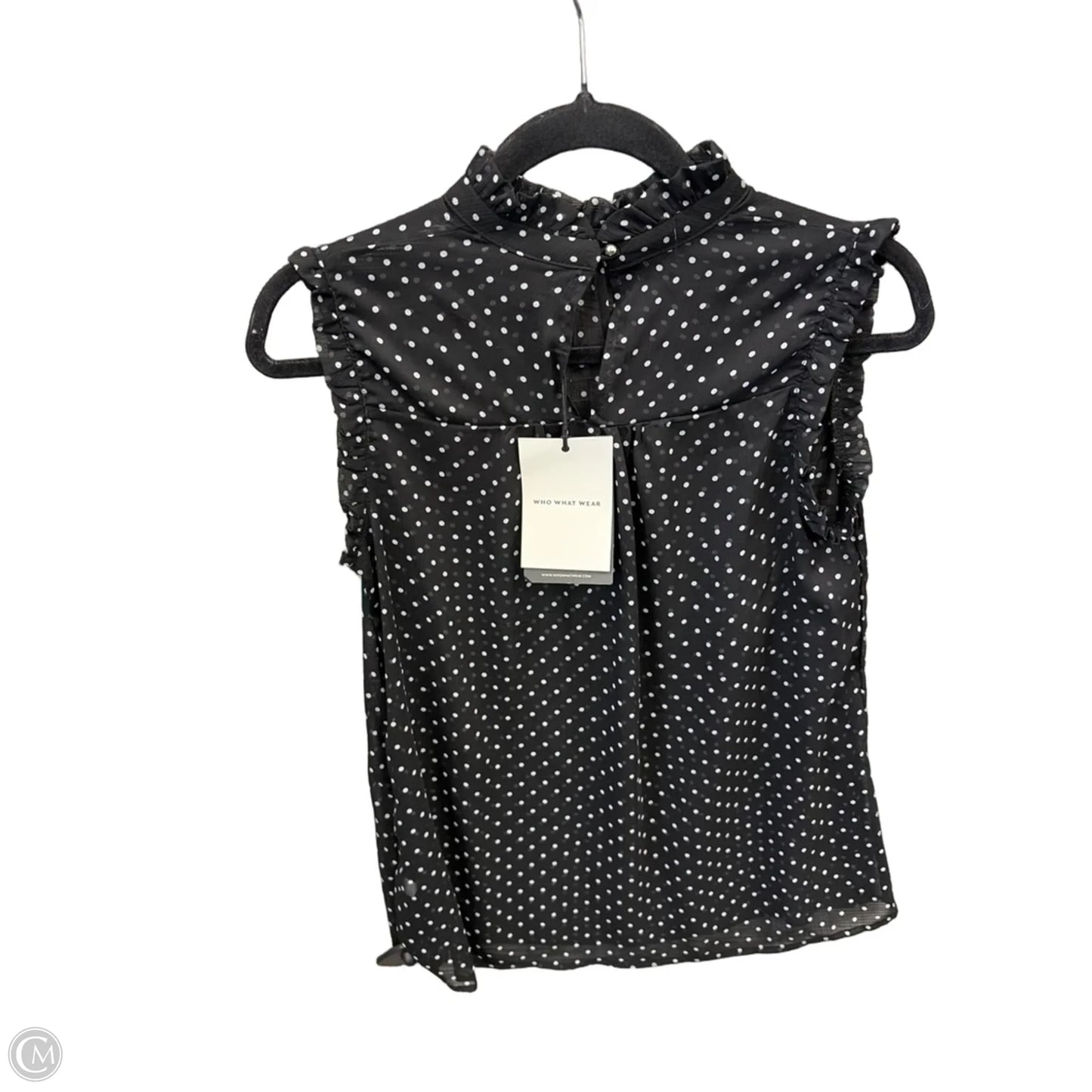 Top Sleeveless By Who What Wear In Black, Size: Xs