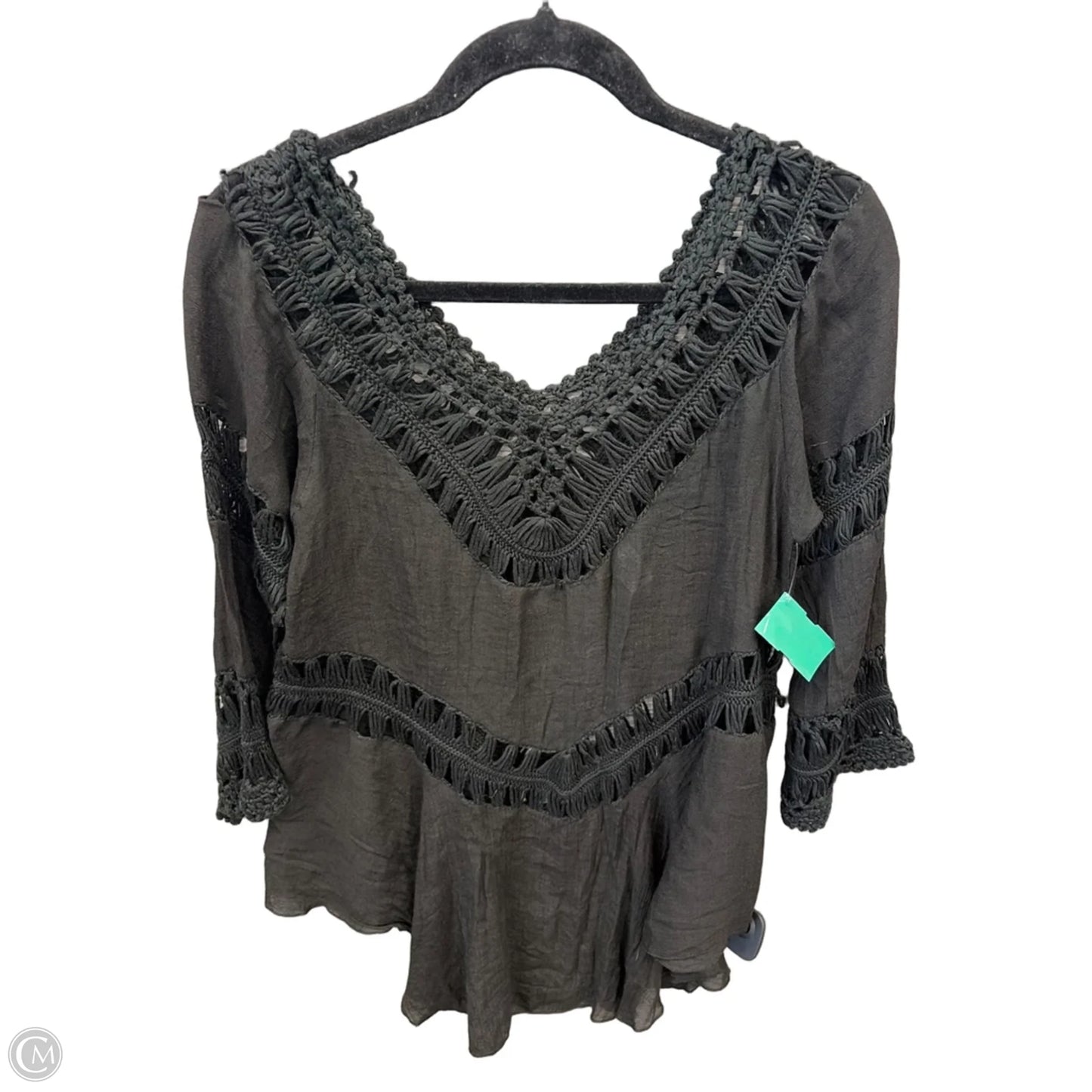 Swimwear Cover-up By Clothes Mentor In Black, Size: S