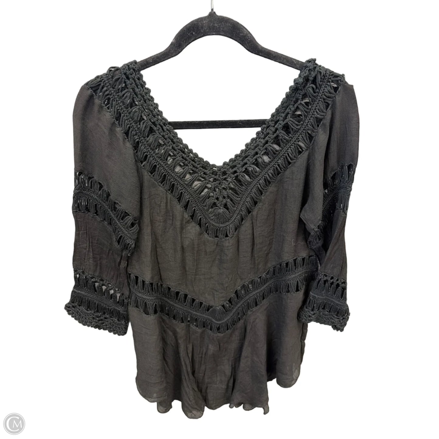 Swimwear Cover-up By Clothes Mentor In Black, Size: S