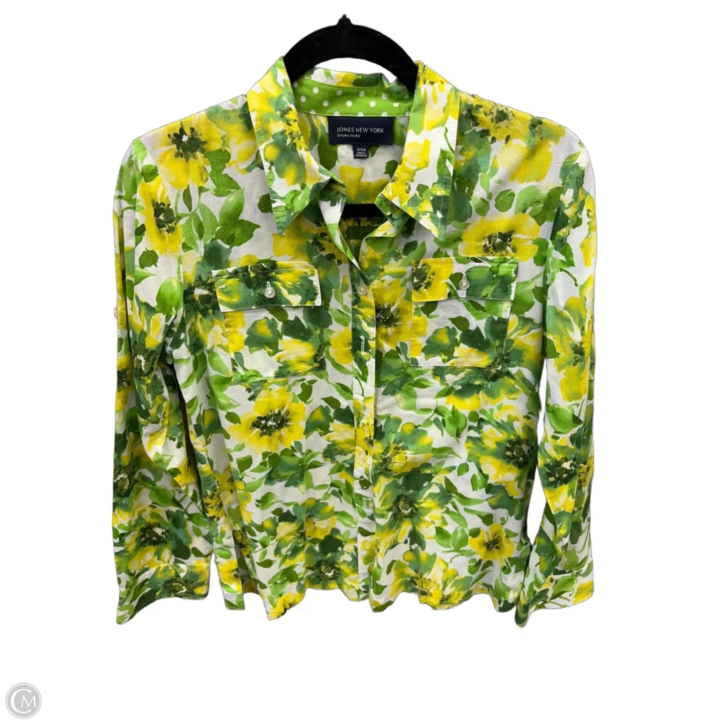 Top Long Sleeve By Jones New York In Green, Size: S