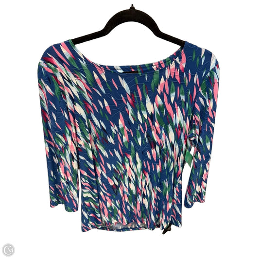 Top 3/4 Sleeve By Jm Collections In Blue, Size: M