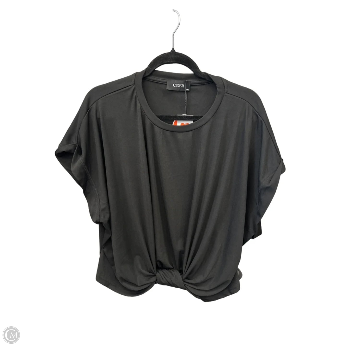 Top Short Sleeve By Cider In Black, Size: 3x