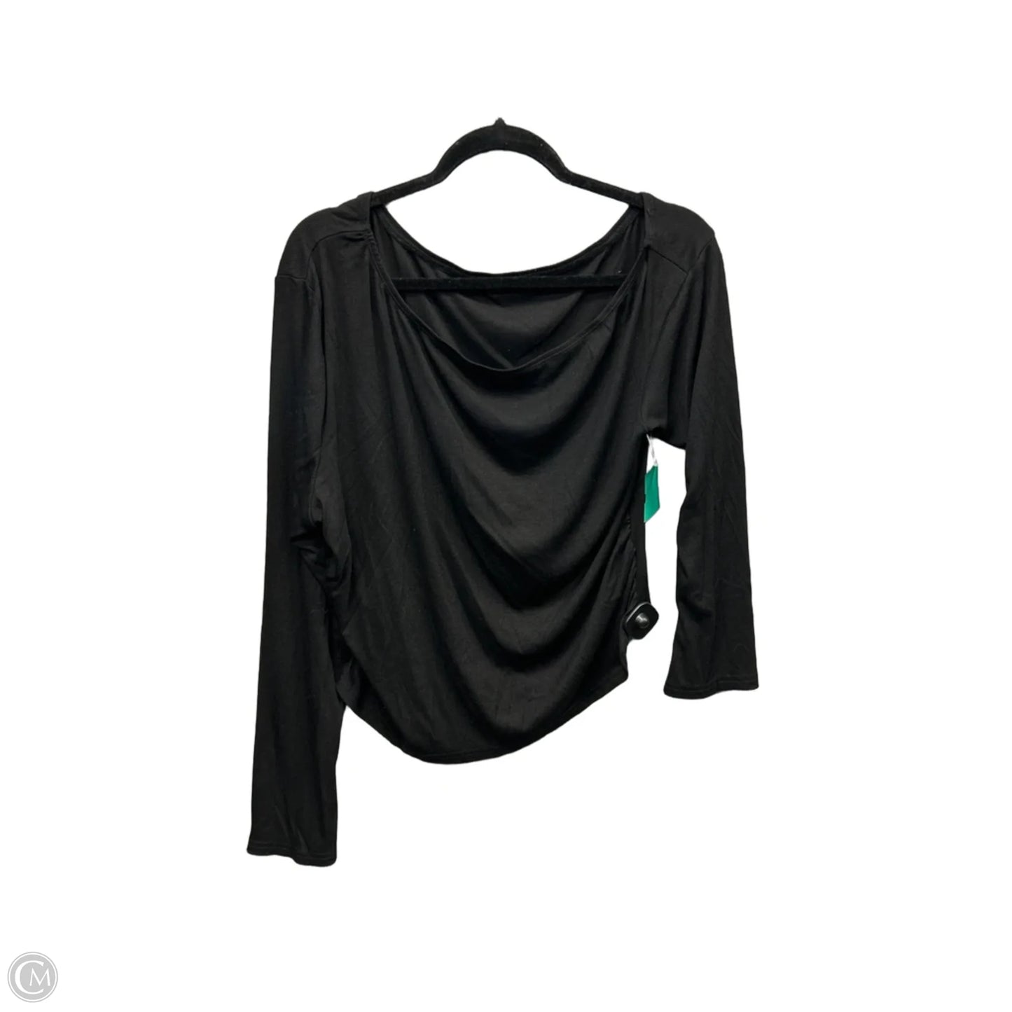 Top Long Sleeve By Cider In Black, Size: 2x