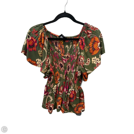 Top Short Sleeve By Angie In Green, Size: L