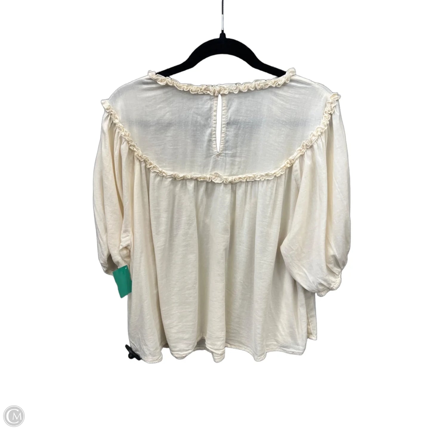 Top Short Sleeve By Old Navy In Cream, Size: L