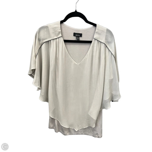 Blouse Short Sleeve By Alyx In Grey, Size: M