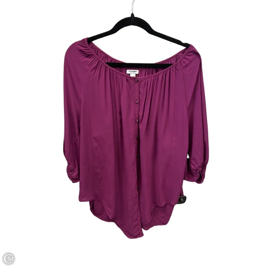 Top Short Sleeve By Old Navy In Purple, Size: L