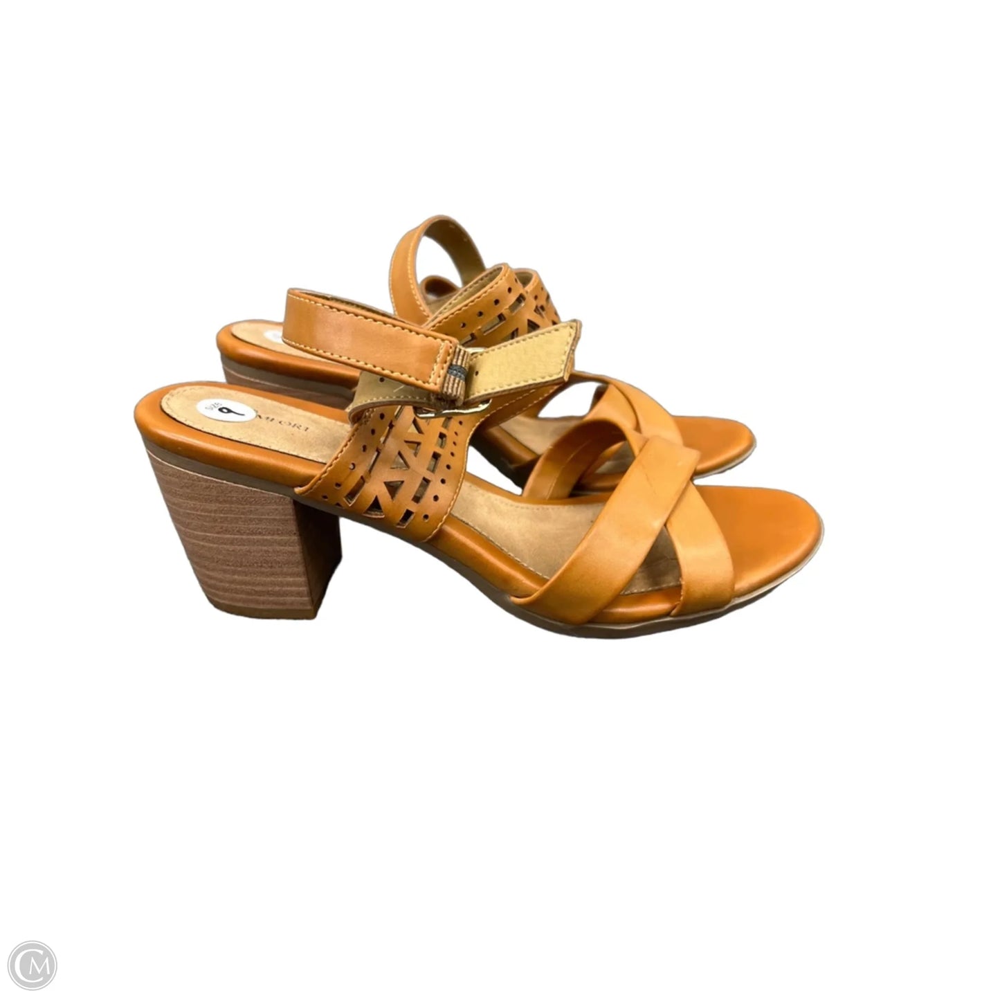 Sandals Heels Block By I Love Comfort In Brown, Size: 9