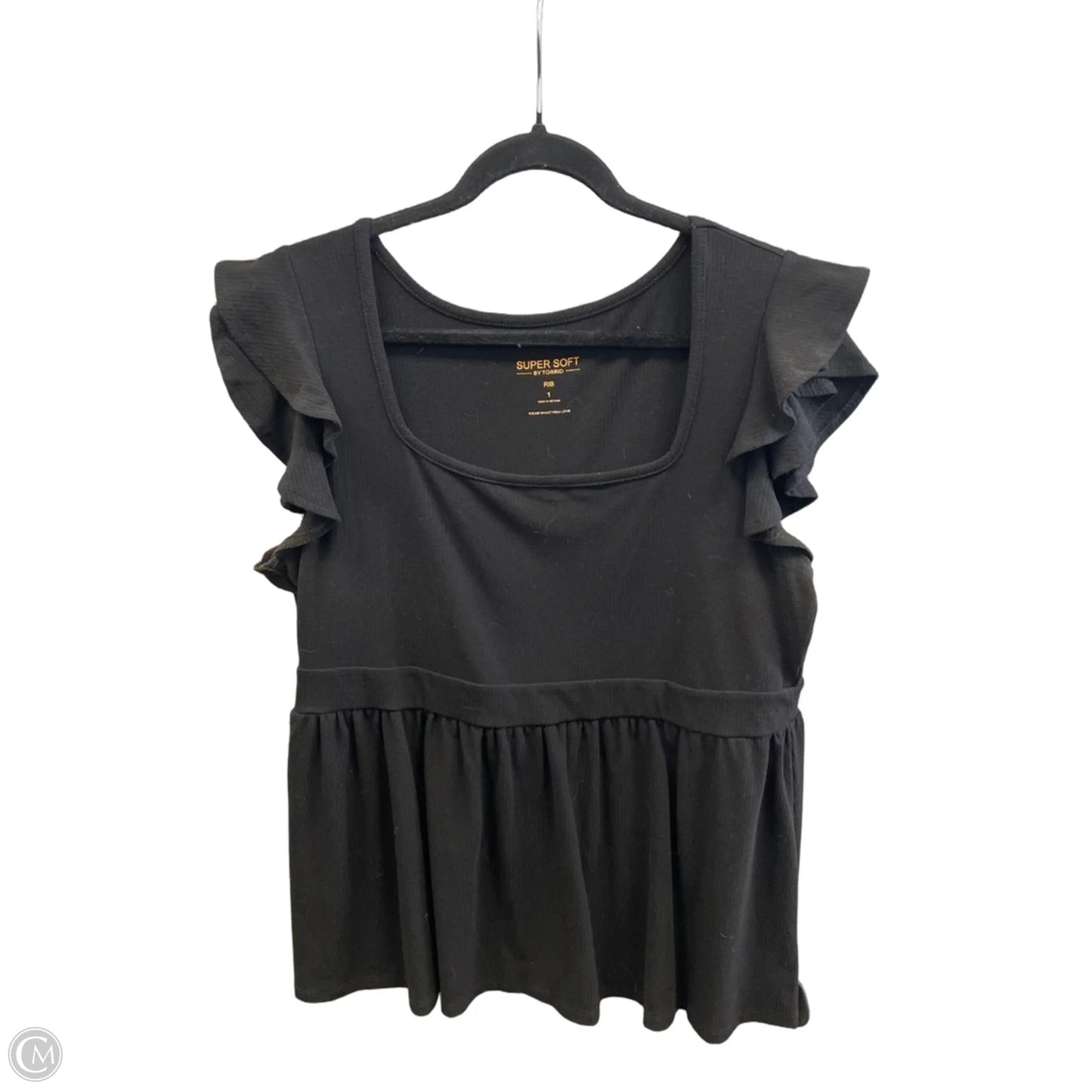 Top Short Sleeve By Torrid In Black, Size: 1x