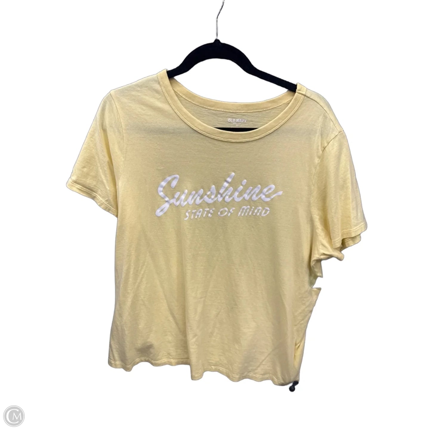Top Short Sleeve By Old Navy In Yellow, Size: Xl
