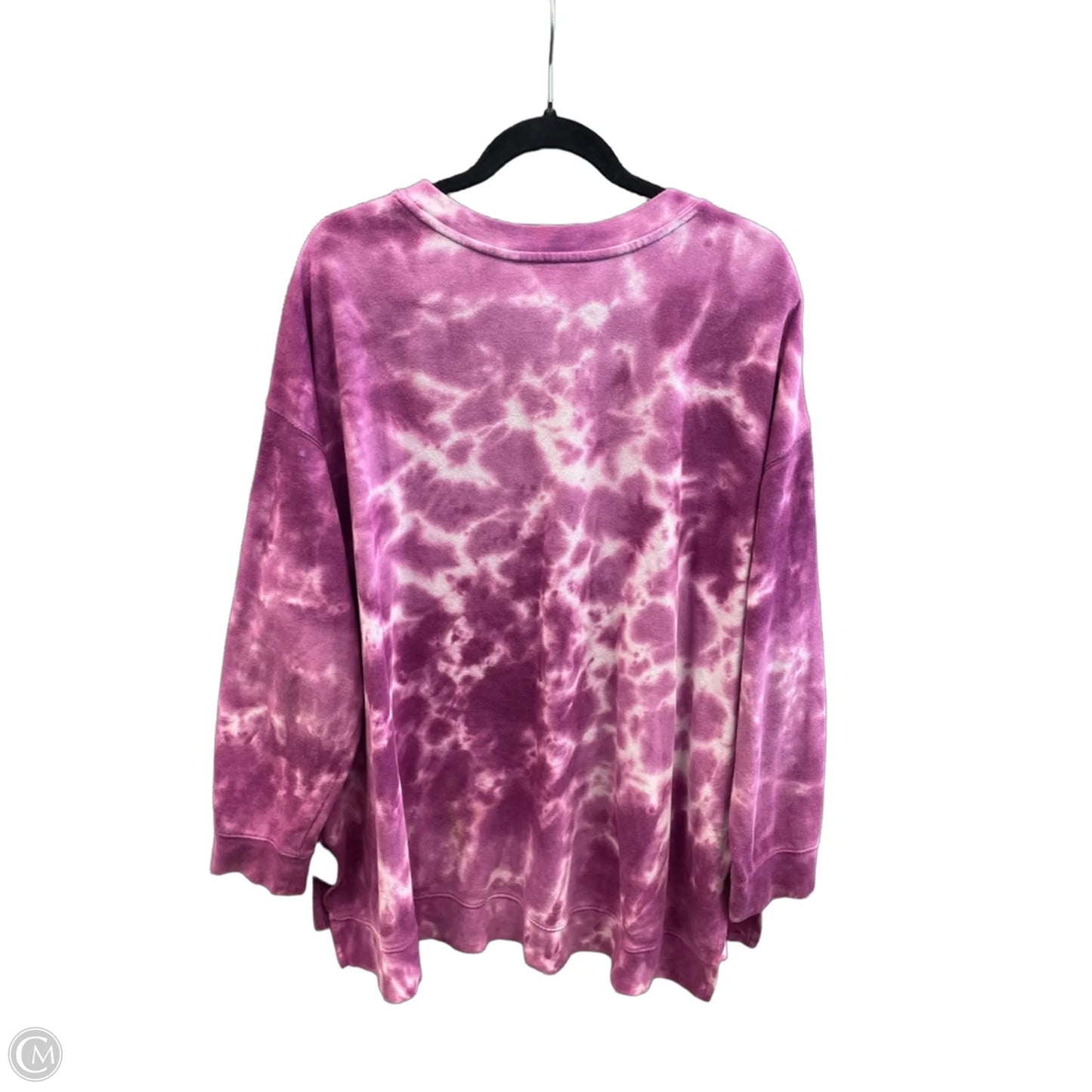 Sweatshirt Crewneck By Terra & Sky In Tie Dye Print, Size: 2x