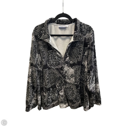 Jacket Fleece By Croft And Barrow In Black, Size: 2x