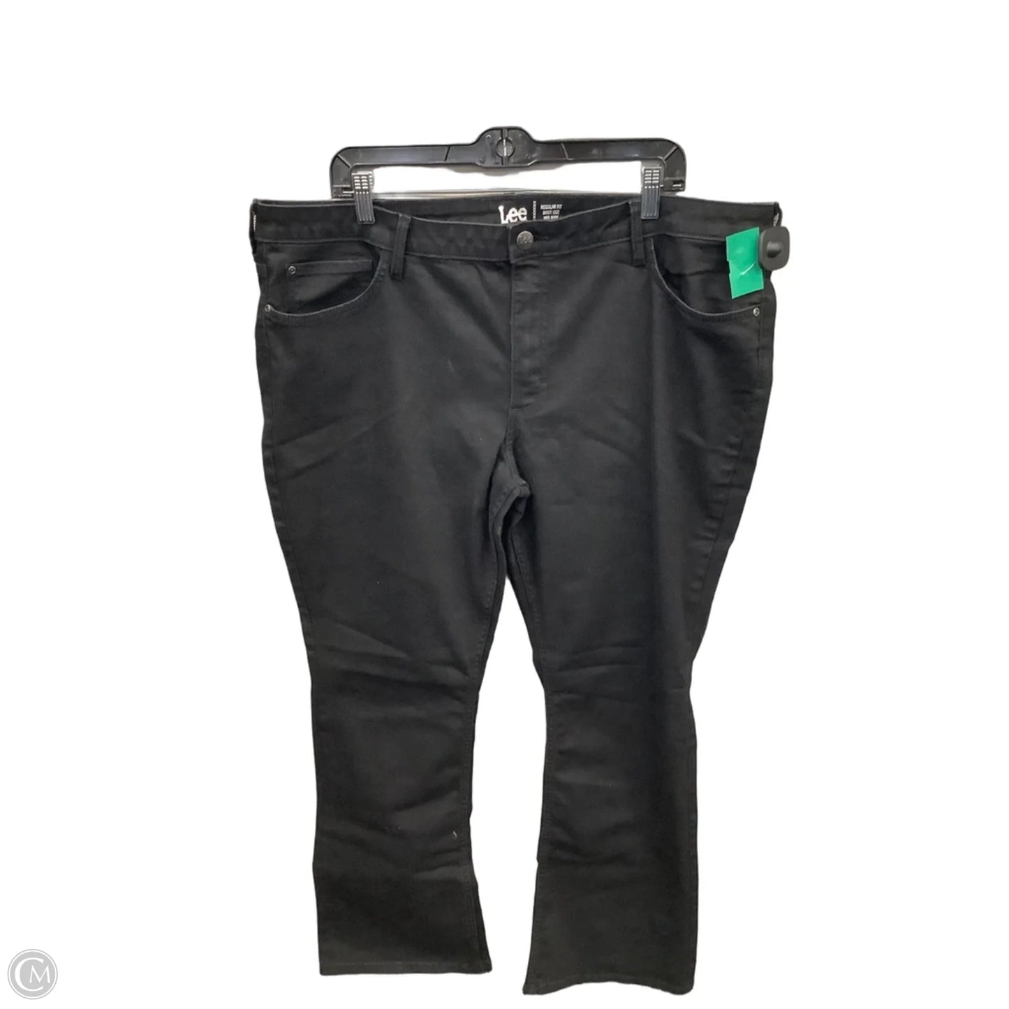 Jeans Boot Cut By Lee In Black Denim, Size: 22