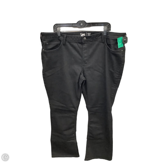 Jeans Boot Cut By Lee In Black Denim, Size: 22
