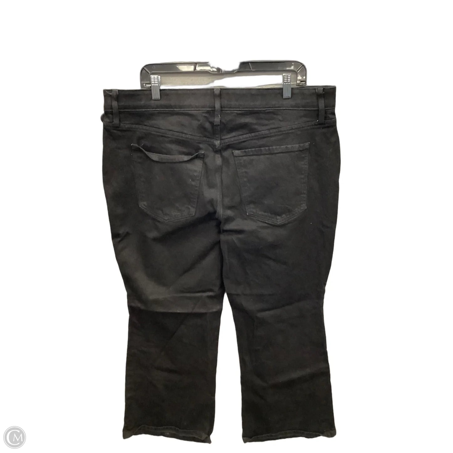 Jeans Flared By Terra & Sky In Black Denim, Size: 18