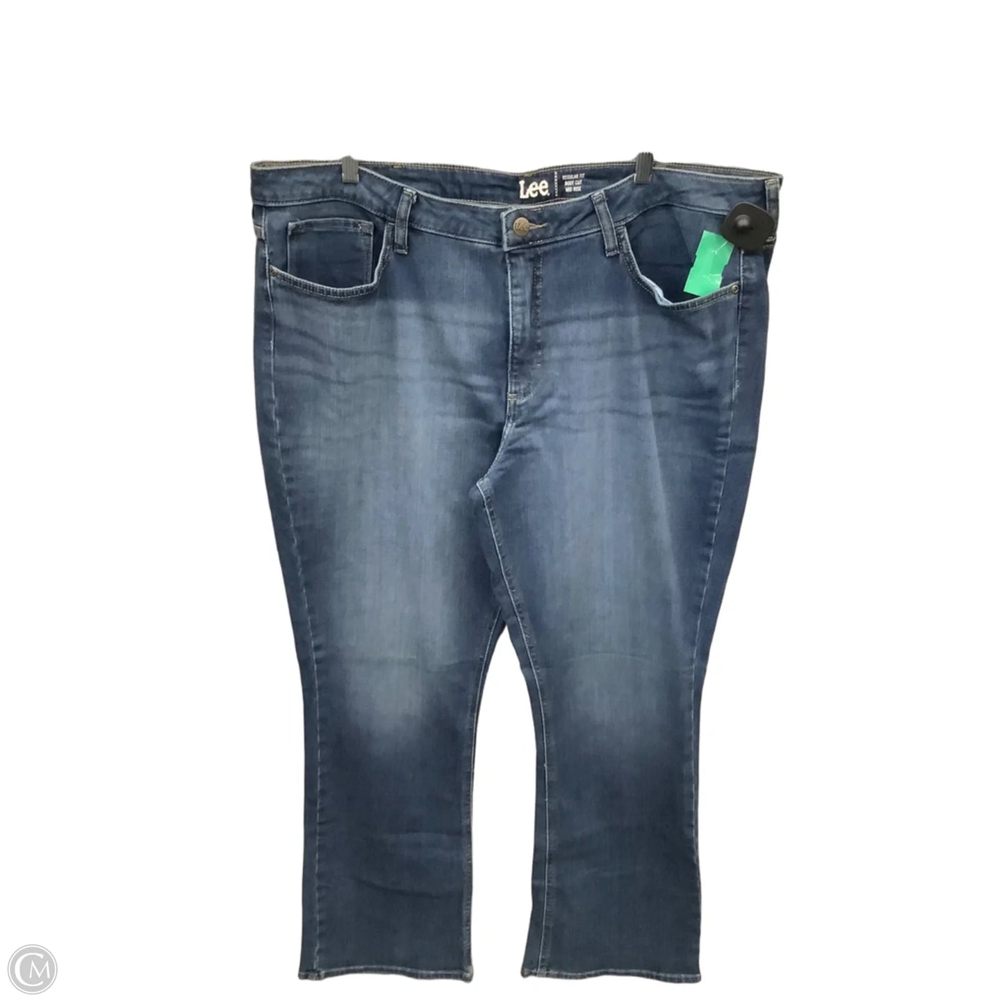 Jeans Boot Cut By Lee In Blue Denim, Size: 22