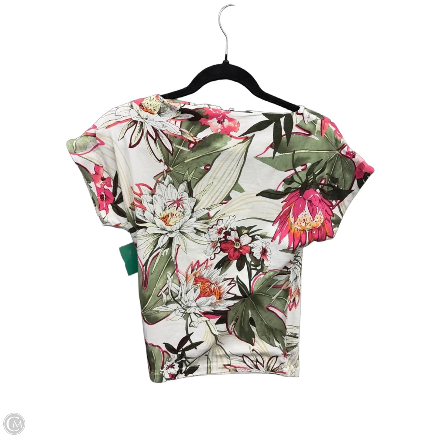 Top Short Sleeve By Chicos In Floral Print, Size: Xs