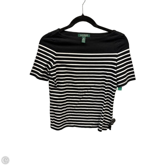 Top Short Sleeve By Lauren By Ralph Lauren In Striped Pattern, Size: Sp
