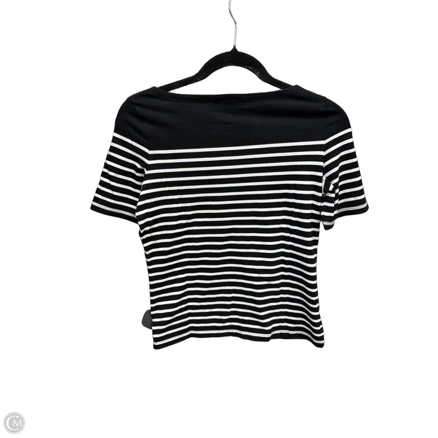 Top Short Sleeve By Lauren By Ralph Lauren In Striped Pattern, Size: Sp