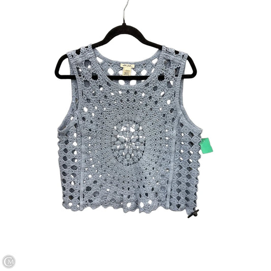 Top Sleeveless By Ultra Pink In Blue, Size: L