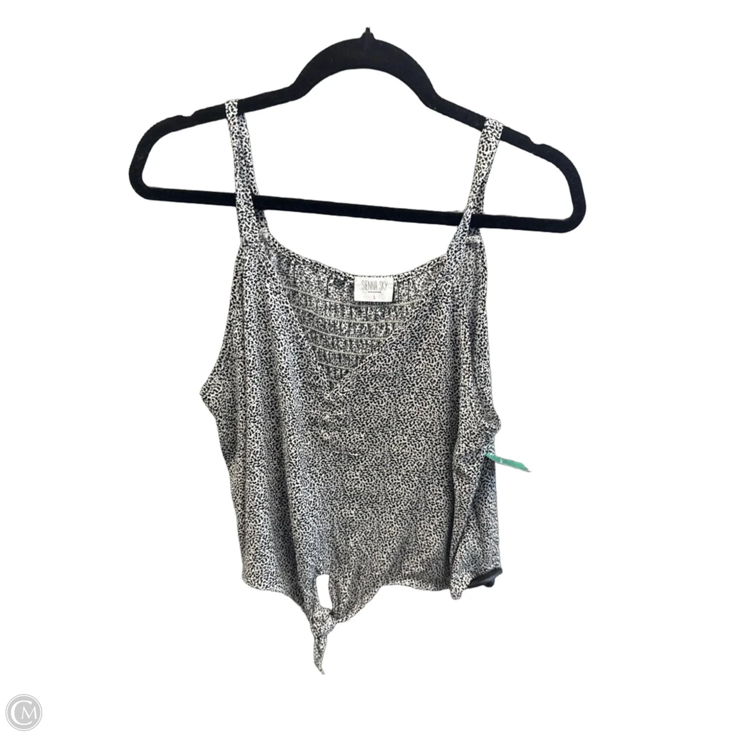 Top Sleeveless By Sienna Sky In Black & White, Size: L
