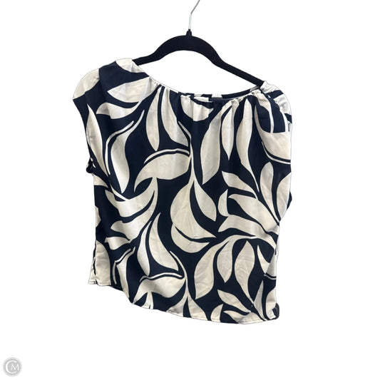 Top Sleeveless By Ann Taylor In Blue & White, Size: M