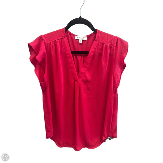 Top Short Sleeve By Chaus In Pink, Size: M