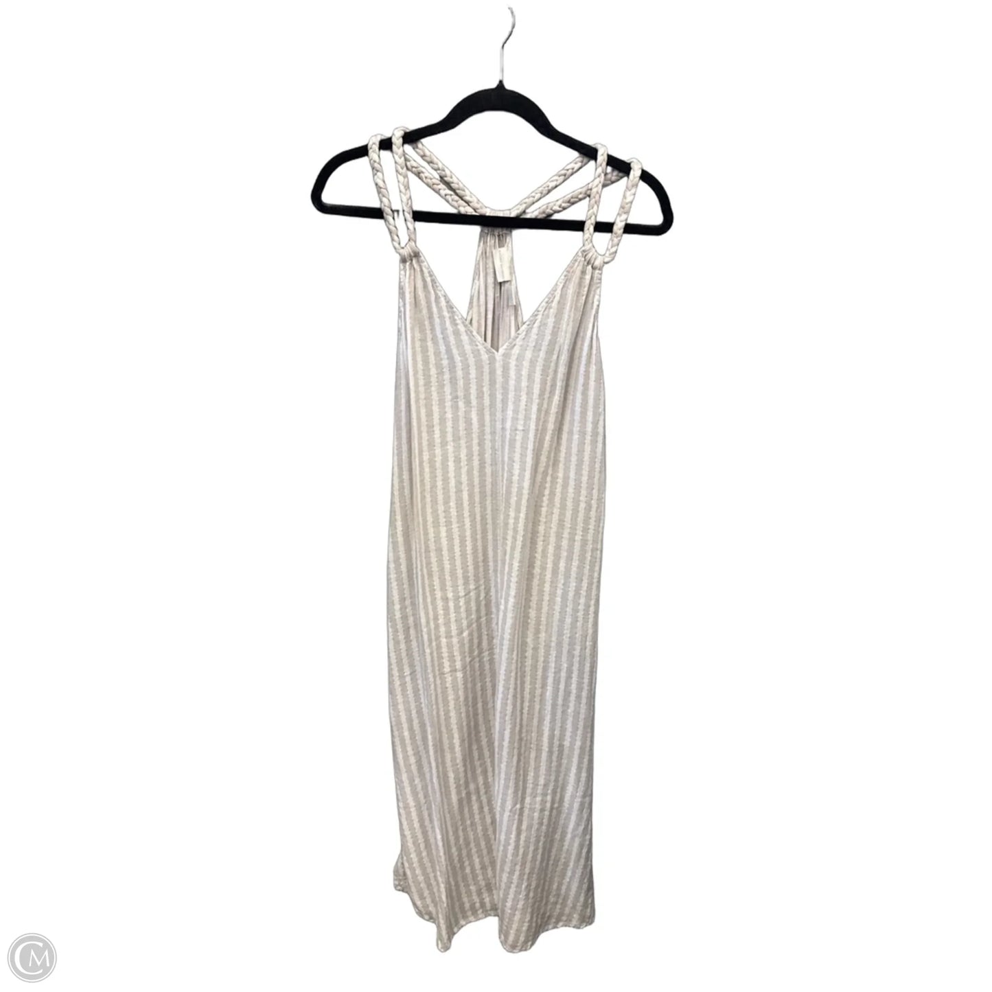 Dress Casual Midi By Clothes Mentor In Striped Pattern, Size: L