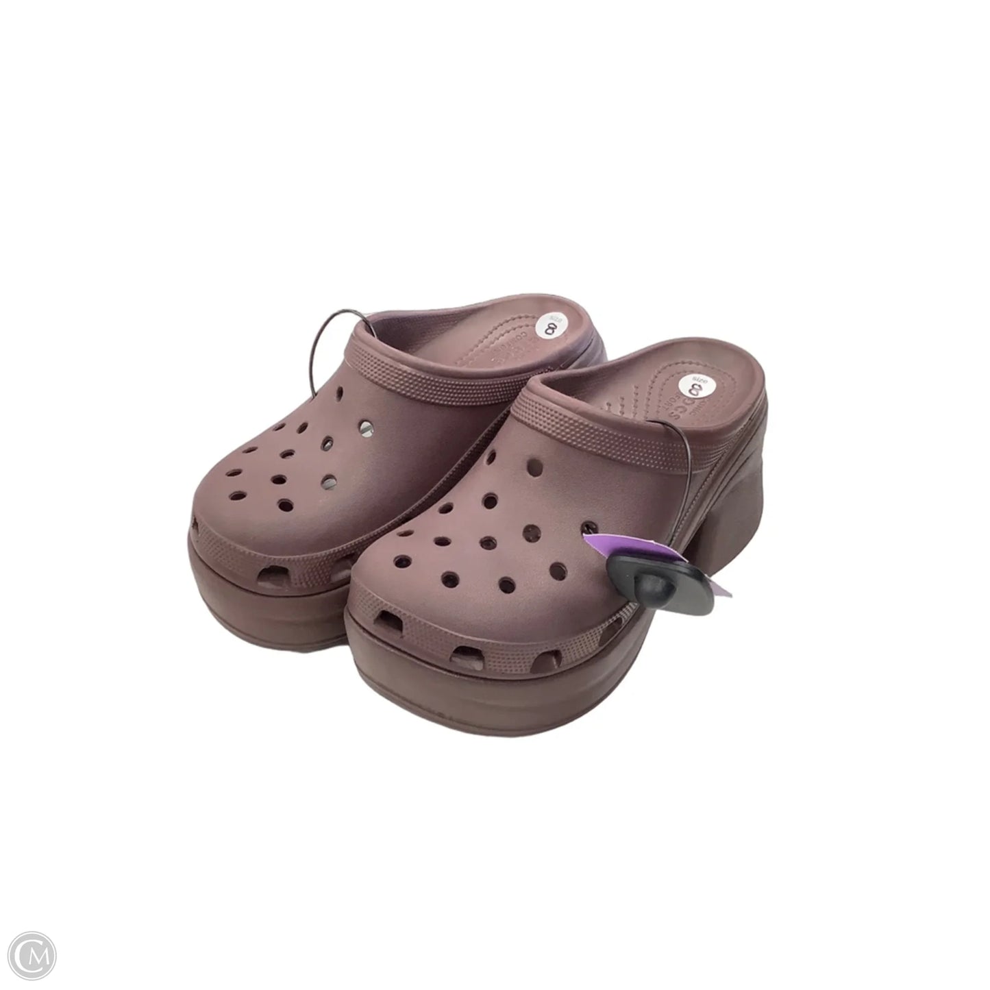 Shoes Heels Platform By Crocs In Brown, Size: 8