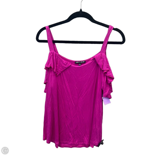 Top Short Sleeve By Cable And Gauge In Pink, Size: L