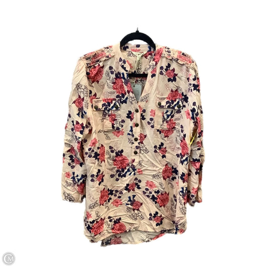 Top Long Sleeve By Matilda Jane In Floral Print, Size: L
