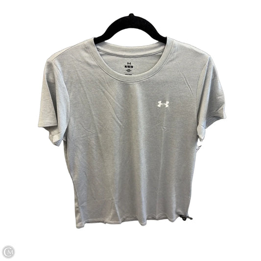 Athletic Top Short Sleeve By Under Armour In Grey, Size: M