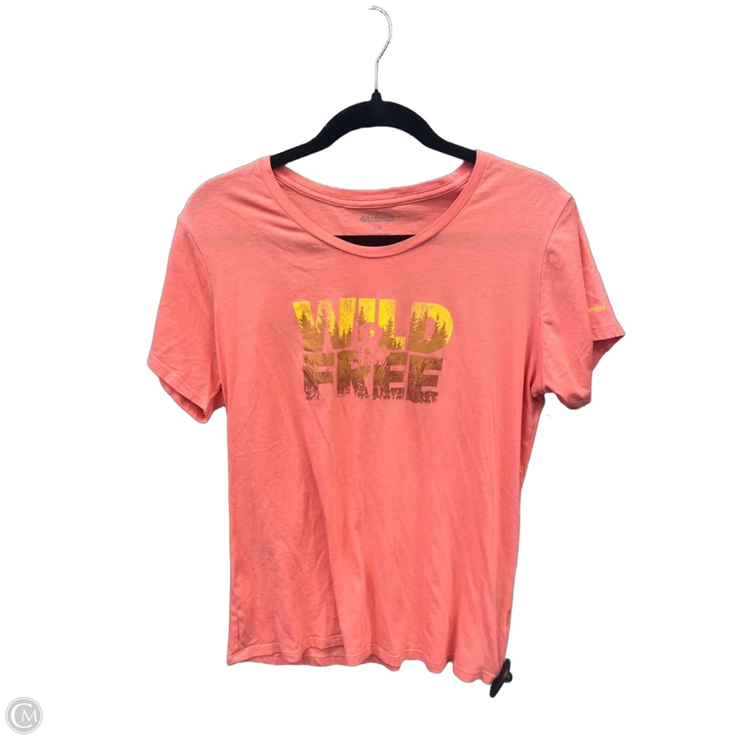 Top Short Sleeve By Columbia In Orange, Size: L