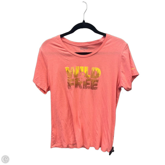 Top Short Sleeve By Columbia In Orange, Size: L