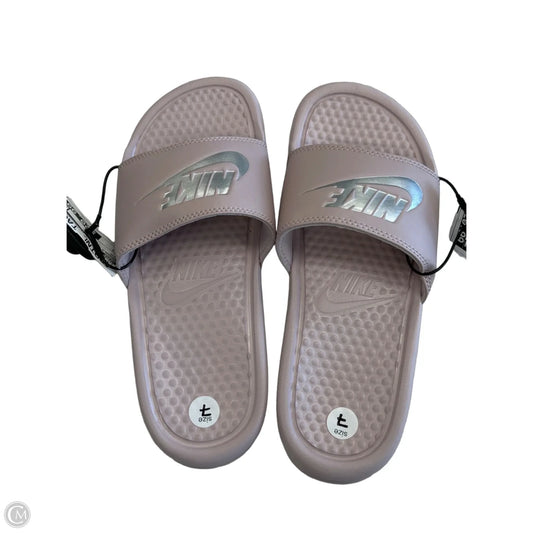 Sandals Flats By Nike In Pink, Size: 7