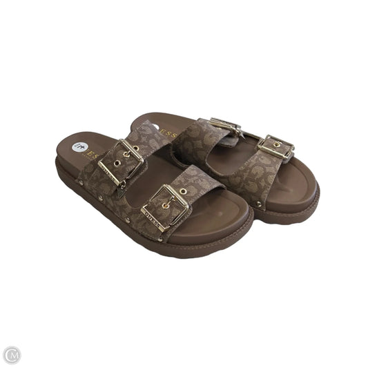 Sandals Flats By Guess In Brown, Size: 7