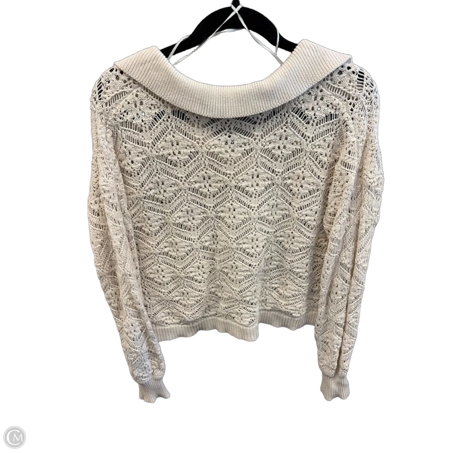 Sweatshirt Collar By Freshman In Tan, Size: L