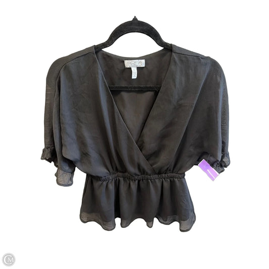 Blouse Short Sleeve By Sofia By Sofia Vergara In Black, Size: Xs